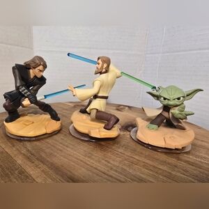 Star Wars Yoda, Anakin Skywalker, Obi-Wan Kenobi Disney Infinity Game Figures 4"